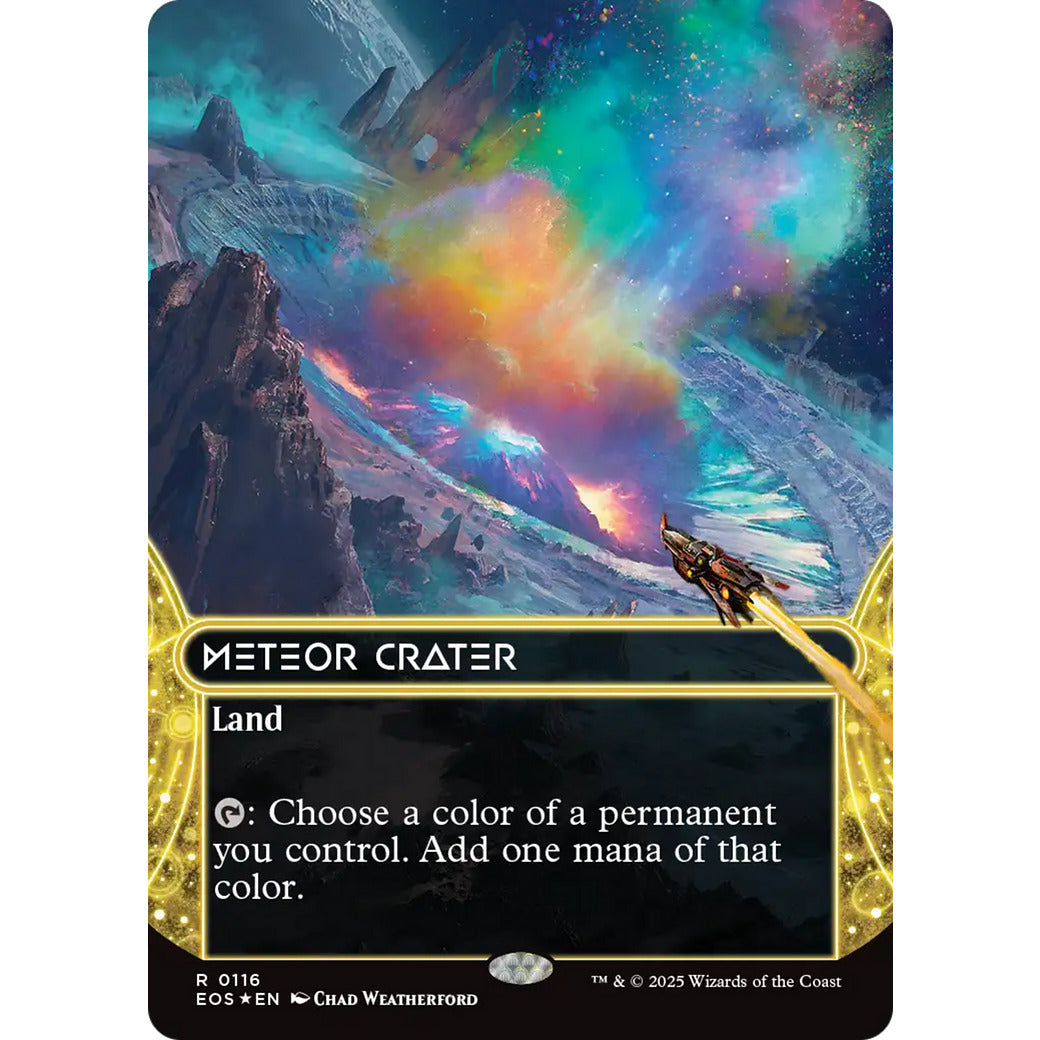 Meteor Crater (0116) (Borderless) (Galaxy Foil) (Stellar Sights) Near Mint Foil