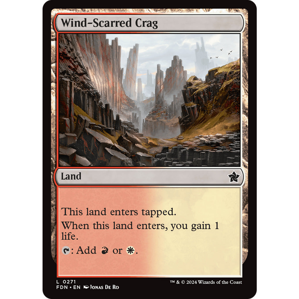 Wind-Scarred Crag (Foundations) Near Mint Foil