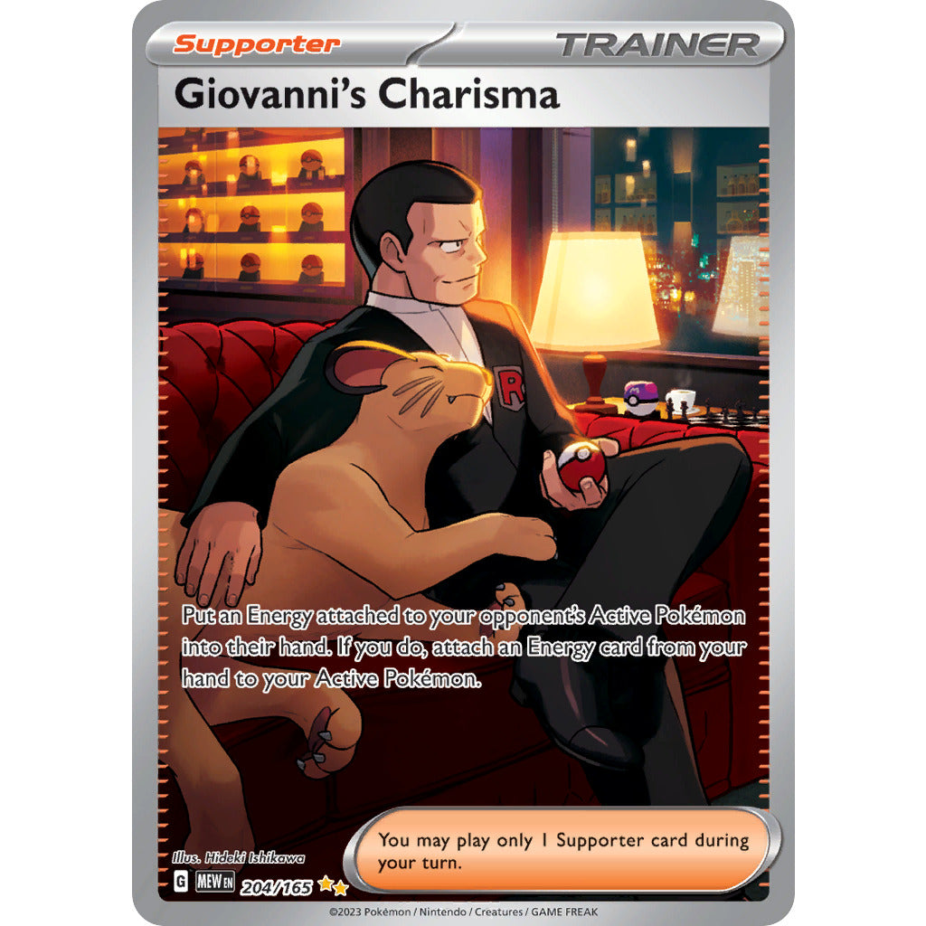 Giovanni's Charisma - 204 (Scarlet and Violet: 151) Near Mint Holofoil