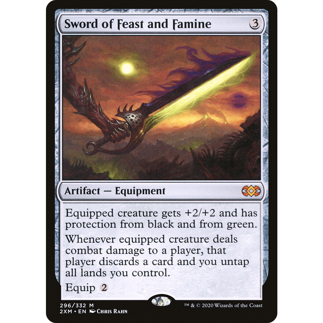 Sword of Feast and Famine (Double Masters) Light Play