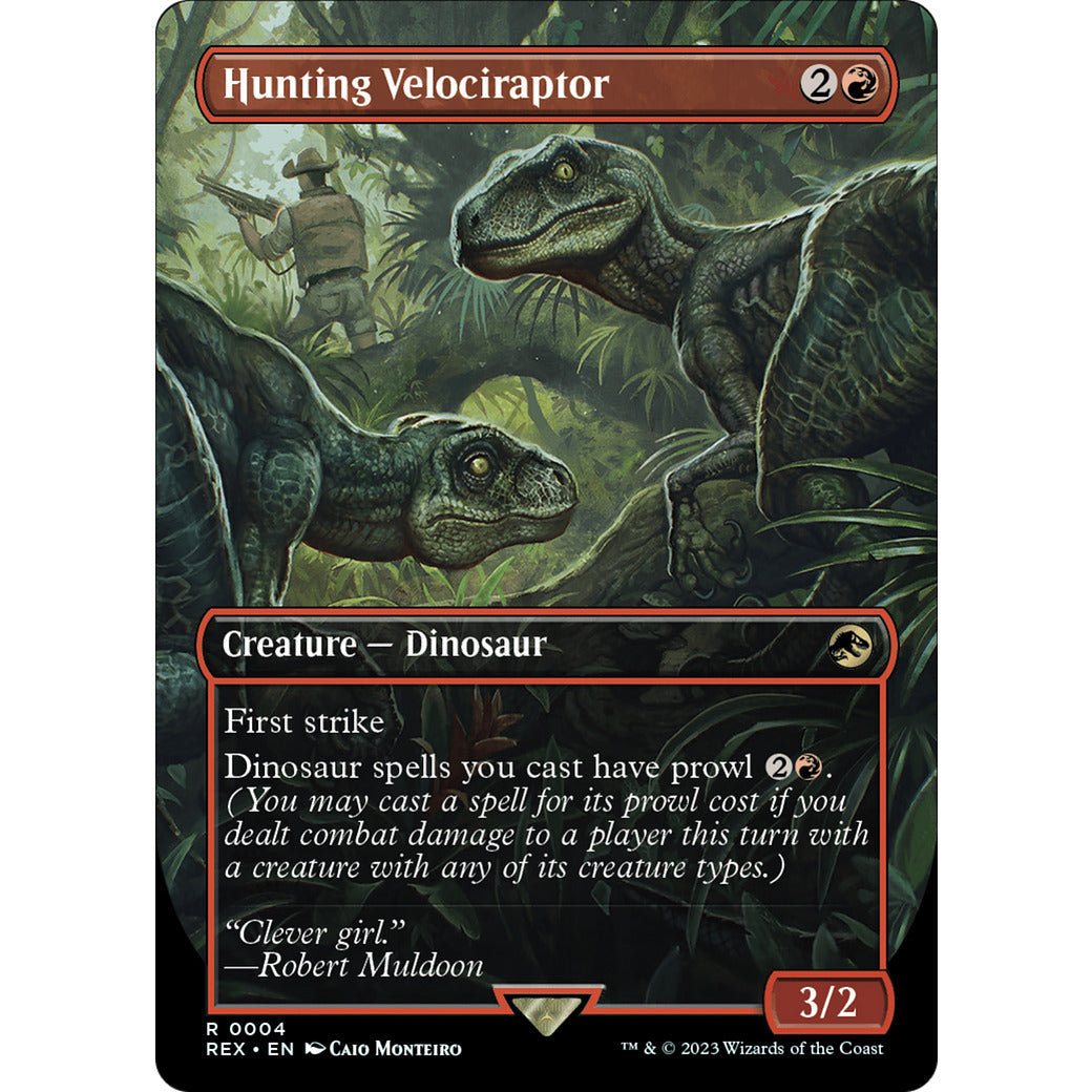 Hunting Velociraptor (Borderless) (Universes Beyond: Jurassic World Collection) Light Play