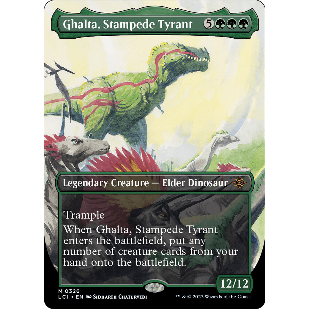 Ghalta, Stampede Tyrant (Borderless) (The Lost Caverns of Ixalan) Near Mint Foil