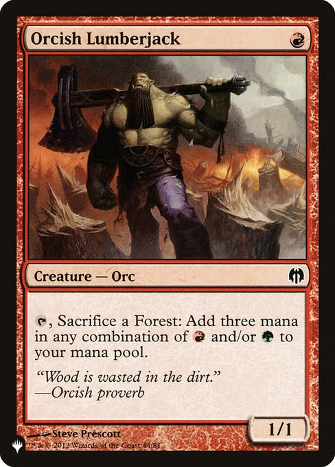 Orcish Lumberjack (The List) Near Mint