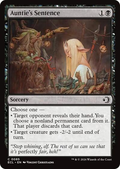 Auntie's Sentence (Lorwyn Eclipsed) Near Mint Foil