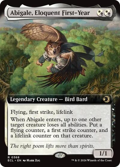 Abigale, Eloquent First-Year (Extended Art) (Lorwyn Eclipsed) Near Mint