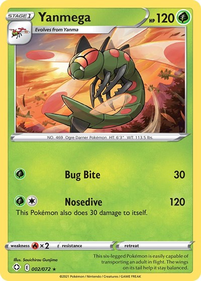 Yanmega (Shining Fates) Near Mint Reverse Holofoil