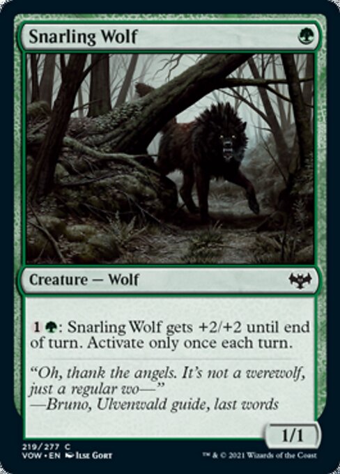 Snarling Wolf (Innistrad: Crimson Vow) Light Play Foil