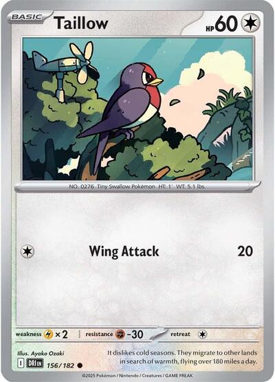 Taillow (SV10: Destined Rivals) Near Mint Reverse Holofoil