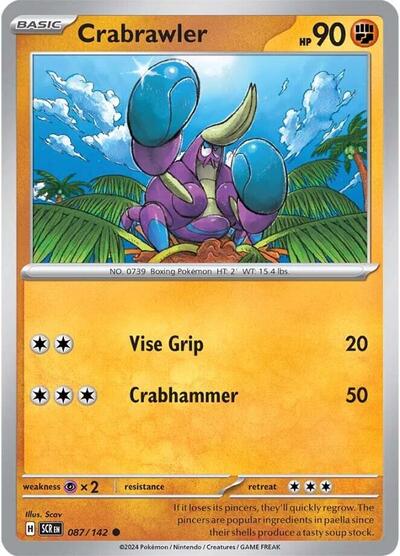 Crabrawler (SV07: Stellar Crown) Near Mint