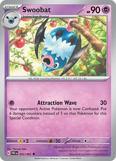 Swoobat (SV: Paldean Fates) Near Mint