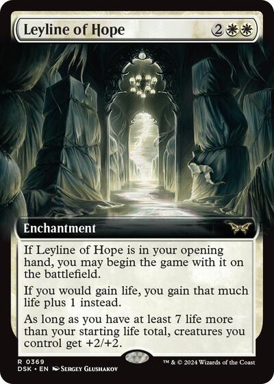 Leyline of Hope (Extended Art) (Duskmourn: House of Horror) Light Play