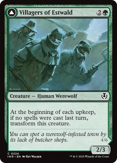 Villagers of Estwald (Innistrad Remastered) Light Play Foil