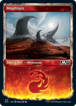 Mountain (312) (Showcase) (Magic 2021 Core Set) Near Mint Foil