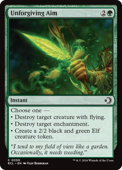 Unforgiving Aim (Lorwyn Eclipsed) Near Mint Foil