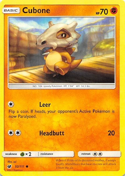 Cubone (SM - Crimson Invasion) Near Mint