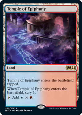 Temple of Epiphany (Magic 2021 Core Set) Light Play