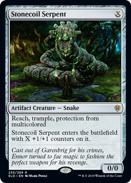 Stonecoil Serpent (Throne of Eldraine) Light Play