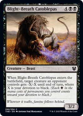 Blight-Breath Catoblepas (Theros Beyond Death) Light Play Foil