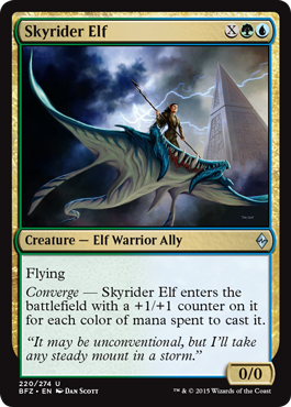 Skyrider Elf (Battle for Zendikar) Near Mint Foil