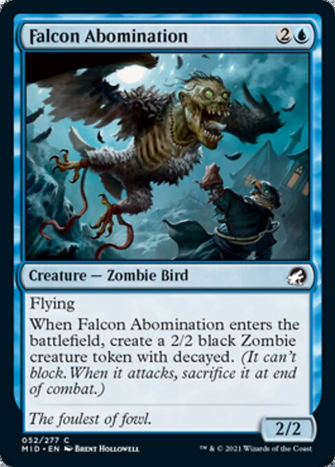 Falcon Abomination (Innistrad: Midnight Hunt) Light Play Foil