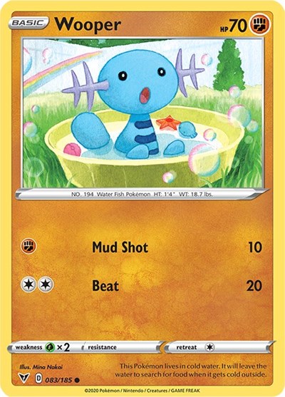 Wooper (SWSH04: Vivid Voltage) Near Mint Reverse Holofoil