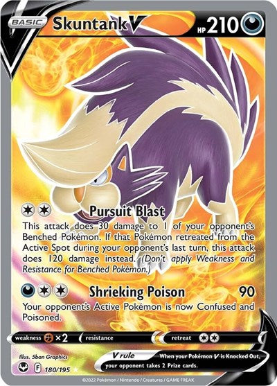 Skuntank V (Full Art) (SWSH12: Silver Tempest) Near Mint