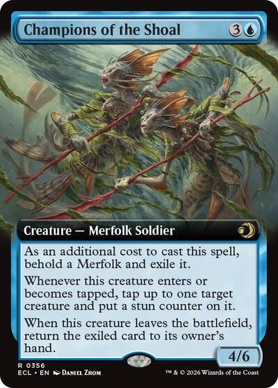 Champions of the Shoal (Extended Art) (Lorwyn Eclipsed) Near Mint Foil