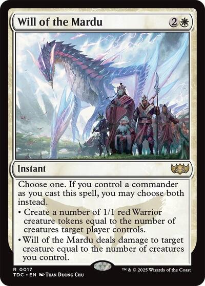 Will of the Mardu (Commander: Tarkir: Dragonstorm) Near Mint