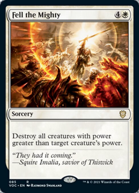 Fell the Mighty (Commander 2021 Crimson Vow) Light Play