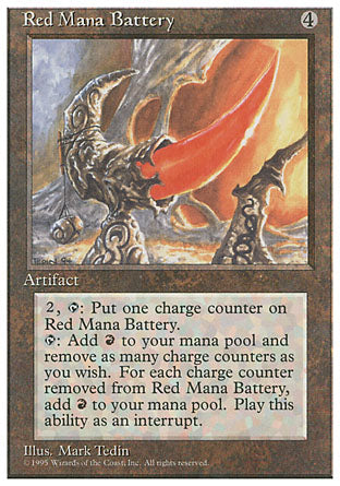 Red Mana Battery (4th Edition) Light Play