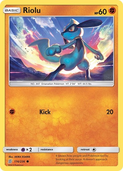 Riolu (116) (SM - Unified Minds) Near Mint Reverse Holofoil