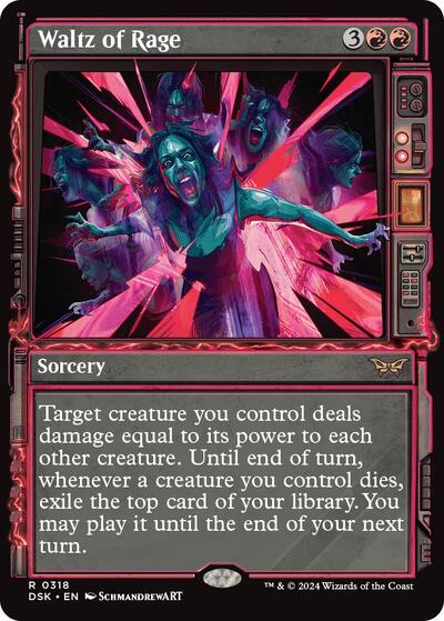 Waltz of Rage (Showcase) (Duskmourn: House of Horror) Near Mint Foil