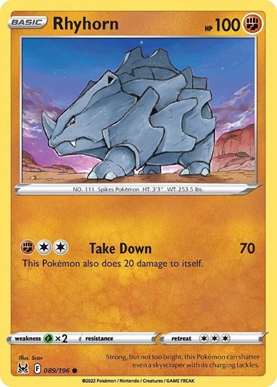 Rhyhorn (SWSH11: Lost Origin) Near Mint