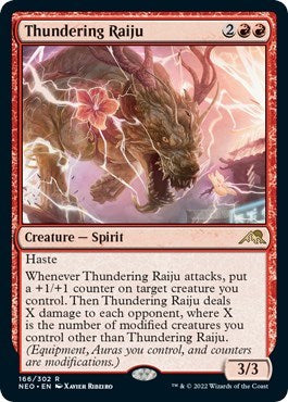 Thundering Raiju (Kamigawa: Neon Dynasty) Light Play