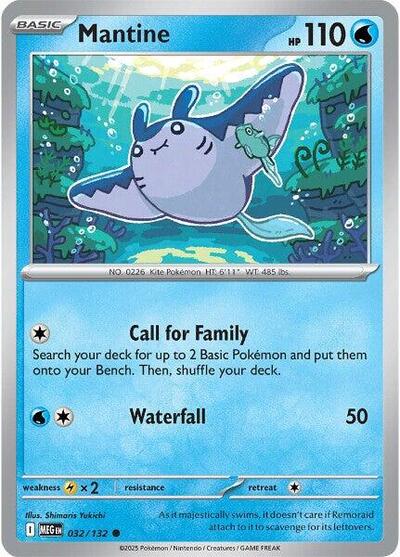 Mantine (ME01: Mega Evolution) Near Mint Reverse Holofoil