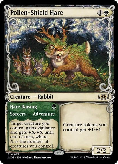 Pollen-Shield Hare (Showcase) (Wilds of Eldraine) Near Mint Foil