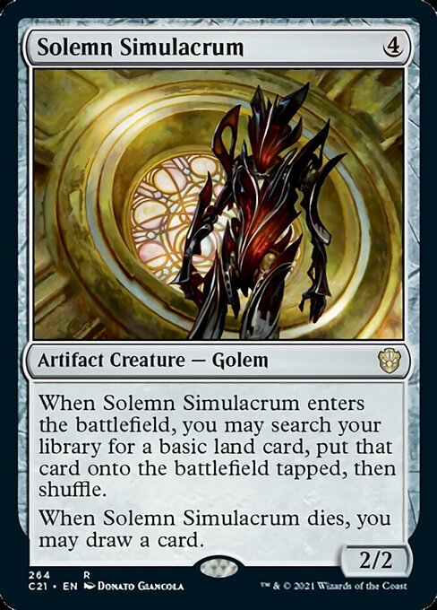 Solemn Simulacrum (Commander 2021 Strixhaven) Light Play