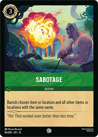 Sabotage (Wilds Unknown) Near Mint