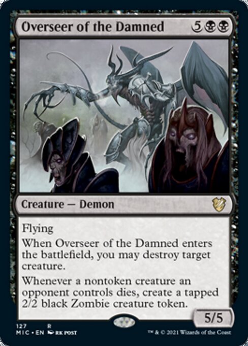 Overseer of the Damned (Commander 2021 Midnight Hunt) Light Play