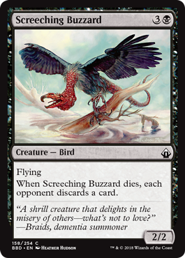 Screeching Buzzard (Battlebond) Light Play Foil