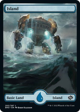 Island (280) - Full Art (The Brothers' War) Light Play Foil
