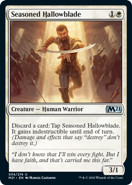 Seasoned Hallowblade (Magic 2021 Core Set) Near Mint Foil