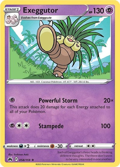 Exeggutor (Crown Zenith) Near Mint Reverse Holofoil