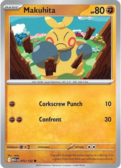 Makuhita (ME01: Mega Evolution) Near Mint Reverse Holofoil