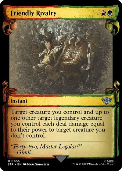 Friendly Rivalry (Showcase Scrolls) (Universes Beyond: The Lord of the Rings: Tales of Middle-earth) Near Mint Foil