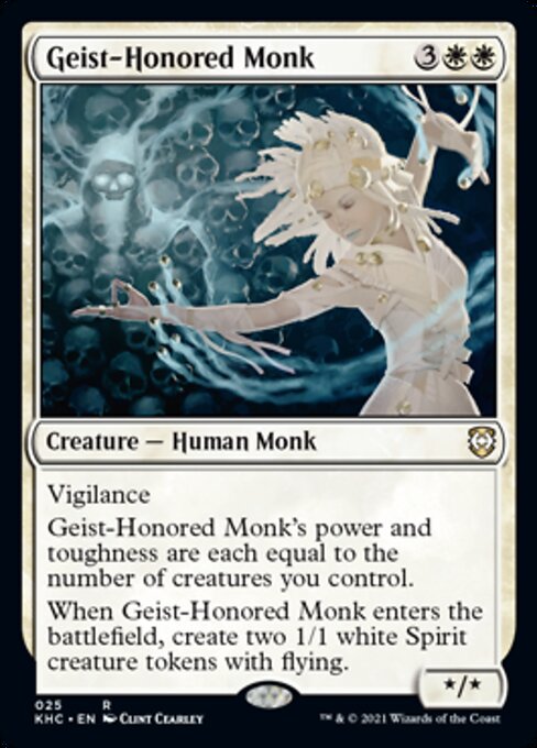 Geist-Honored Monk (Commander 2021 Kaldheim) Light Play
