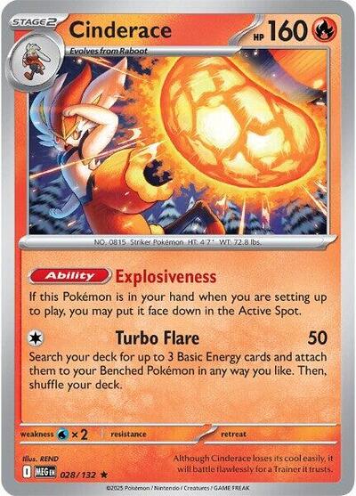 Cinderace (ME01: Mega Evolution) Near Mint Reverse Holofoil