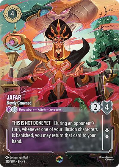 Jafar - Newly Crowned (Enchanted) (Archazia's Island) Near Mint Holofoil