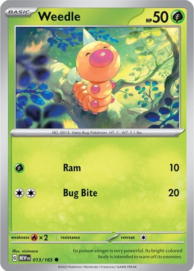 Weedle (Scarlet and Violet: 151) Near Mint