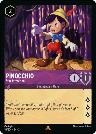 Pinocchio - Star Attraction (Rise of the Floodborn) Near Mint Cold Foil